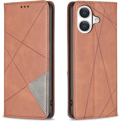 Mobigear Rhombus Slim iPhone 17 Pungetui - Brun