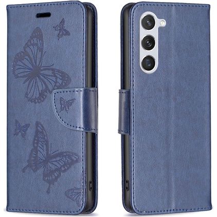 Mobigear Butterfly Samsung Galaxy S23 Funda tipo libro Cartera - Azul