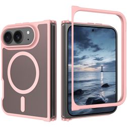 Mobigear Shockproof iPhone Duo MagSafe Funda Plástico rígido Carcasa - Rosa