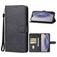 Mobigear Wallet iPhone 16 Pro Lompakkokotelo + Setelitasku - Musta