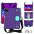 Mobigear Ruggedized iPad 11 (2025) EVA foam Back cover + Stylus Holder + Shoulder Strap + Stand - Purple