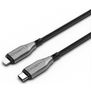 Cygnett Armoured USB-C til Apple Lightning Kabel MFI 0,6 m - Sort