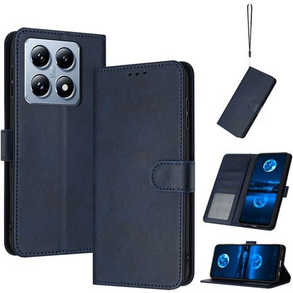 Mobigear Wallet Xiaomi 14T Etui z klapką typu portfel - Ciemnoniebieski