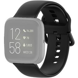 Mobigear Sport Buckle Silikon Fitbit Versa 2 Řemínek Přezka - Černá