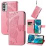 Mobigear Butterfly Motorola Moto G52 Wallet case - Pink