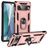 Mobigear Armor Ring Google Pixel 7 Pro Hard Case Back cover Shockproof with Ring Holder - Rose Gold