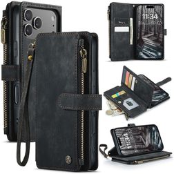CaseMe C30 iPhone 17 Pro Wallet case - Black