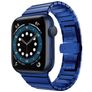 Mobigear Madrid Ocelový řemínek Apple Watch Řemínek Motýlková spona - 42/41/40/38 mm - Modrá