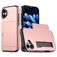Mobigear Card iPhone 18 Hardcase Back cover Antiurto con portacarte - Rosa