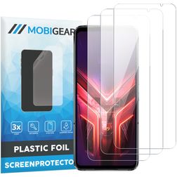 Mobigear ASUS ROG Phone 6 Pro Película de ecrã em plástico - Compatível com capas (Pack de 3)