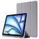 Mobigear Tri-Fold Gel iPad Air 11 polegadas (2024) TPU / Pele sintética Capa livro + Suporte para caneta stylus - Cinzento