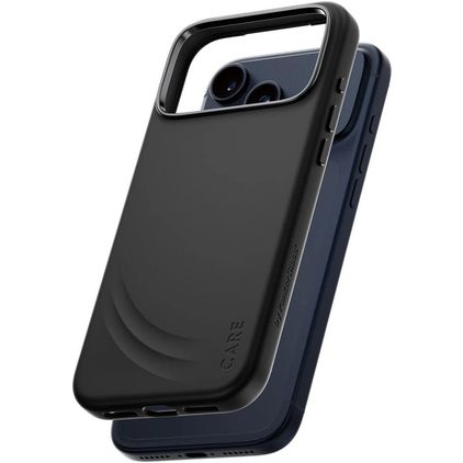 CARE by PanzerGlass Feature FLOW iPhone 17 Pro Max Silikon MagSafe Zadní kryt odolný proti nárazům - Černá