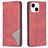 Mobigear Rhombus Slim iPhone 15 Plånboksfodral - Röd