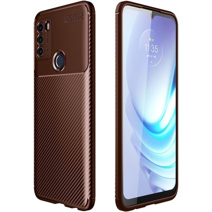 Mobigear Racing Motorola Moto G50 Elastyczne TPU Etui plecki - Brązowy