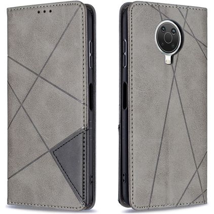 Mobigear Rhombus Slim Nokia G20 Capa livro - Cinzento