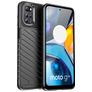 Mobigear Groove Motorola Moto E32s Fleksibel TPU Bagsidecover - Sort