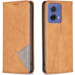 Mobigear Rhombus Slim Motorola Moto G85 Knížkové pouzdro - Koňaková