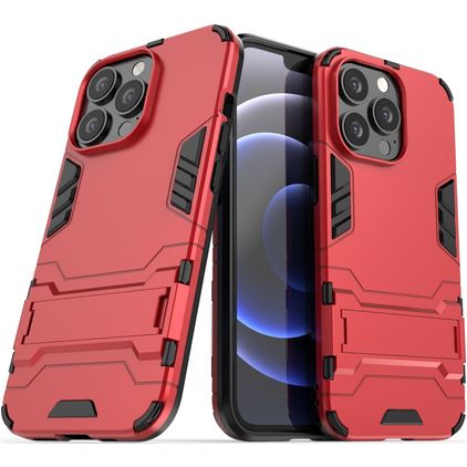 Mobigear Armor Stand iPhone 13 Pro Hard Case Back cover Shockproof with Stand - Red