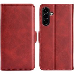 Mobigear Slim Magnet Samsung Galaxy A57 Pungetui med Seddelrum - Rød