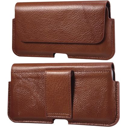 Mobigear Deluxe Belt Holster (max 17.7 cm x 8.5 cm) - Belt Pouch - Holster - Brown