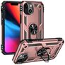 Mobigear Armor Ring iPhone 14 Plus Plástico rígido Capa traseira Antichoque com anel - Rosa dourado