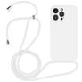 Mobigear Lanyard iPhone 14 Pro Silikone Cover med snor - Hvid