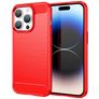 Mobigear Brushed Slim iPhone 15 Pro Max TPU flexible Carcasa - Rojo