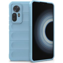 Mobigear Bumpy Xiaomi 12T Elastyczne TPU Etui plecki - Niebieski