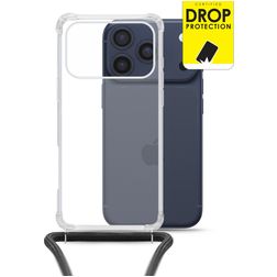 My Style Loop Transparente iPhone 18 Pro TPU flexible Funda con cuerda - Transparente