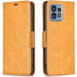 Mobigear Excellent Motorola Edge 40 Pro Plånboksfodral med sedelfack - Konjak