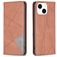 Mobigear Rhombus Slim iPhone 15 Pungetui - Brun