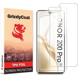 GrizzlyCoat HONOR 200 Pro Hydrogel TPU Screen Protector - Case Friendly (2-Pack)