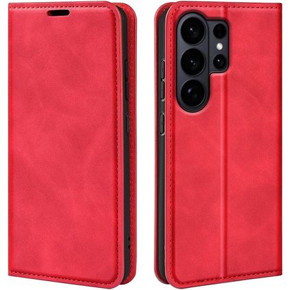 Mobigear Retro Slim Samsung Galaxy S26 Ultra Funda tipo libro Cartera - Rojo