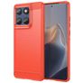 Mobigear Brushed Slim Motorola Edge 60 Fusion TPU flessibile Back cover - Rosso