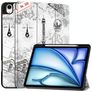 Mobigear Tri-Fold iPad Air 13 polegadas (2026) Capa livro + Suporte para caneta stylus - Eiffel Tower