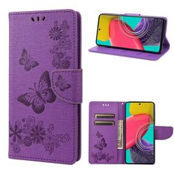Mobigear Butterfly Samsung Galaxy M53 Cover a libro portafoglio - Viola