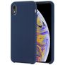 Mobigear Rubber Touch iPhone XR Silikon Etui plecki - Granatowy