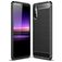 Mobigear Brushed Slim Sony Xperia 10 II Fleksibel TPU Bagsidecover - Sort
