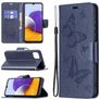 Mobigear Butterfly Samsung Galaxy A22 5G Plånboksfodral med sedelfack - Blå