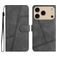 Mobigear Stitch iPhone 17 Pro Funda tipo libro Cartera - Gris