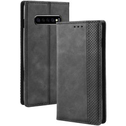 Mobigear Sensation Samsung Galaxy S10 Plus Plånboksfodral med sedelfack - Svart