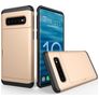 Mobigear Card Samsung Galaxy S10 Fodral Hårdplast Skal Stötsäkert med korthållare - Roséguld
