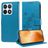 Mobigear Flowers Xiaomi 14T Pro Wallet case - Blue