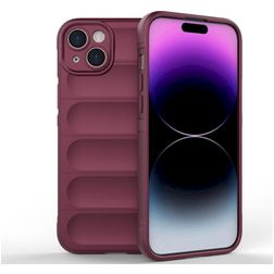 Mobigear Bumpy iPhone 15 Plus TPU flexible Carcasa - Burdeos