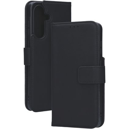 Mobiparts Samsung Galaxy A36 Äkta läder Plånboksfodral med sedelfack - Svart