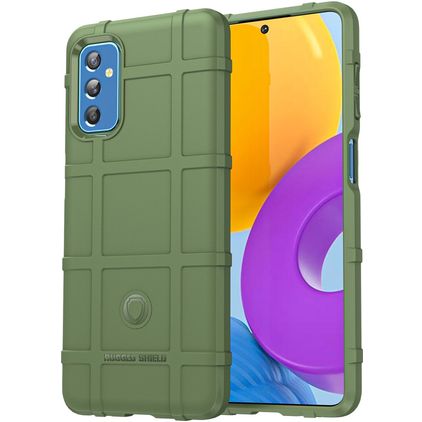 Mobigear Rugged Shield Samsung Galaxy M52 TPU flexível Capa traseira Antichoque - Verde