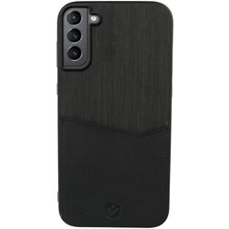 Valenta Card Slot Samsung Galaxy S21 Plus Genuine Leather Back cover with Card Holder - Black
