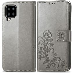 Mobigear Clover Samsung Galaxy A22 5G Knížkové pouzdro Peněženka - Šedá
