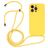 Mobigear Lanyard iPhone 14 Pro Max Silicona Funda con cuerda - Amarillo