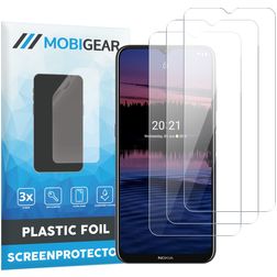 Mobigear Nokia G20 Película de ecrã em plástico - Compatível com capas (Pack de 3)